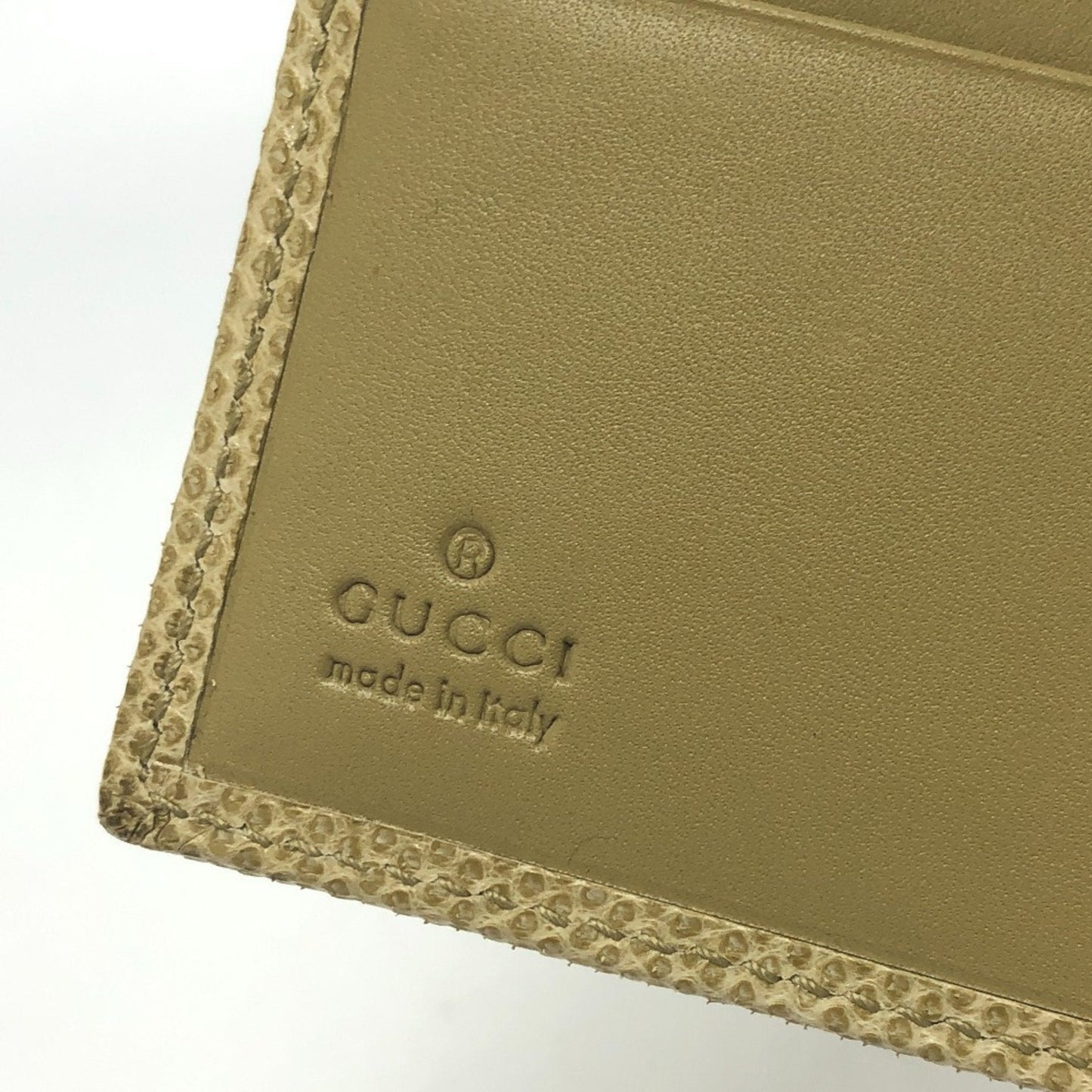Gucci Beige Leather Wallet (Bi-Fold) ( )