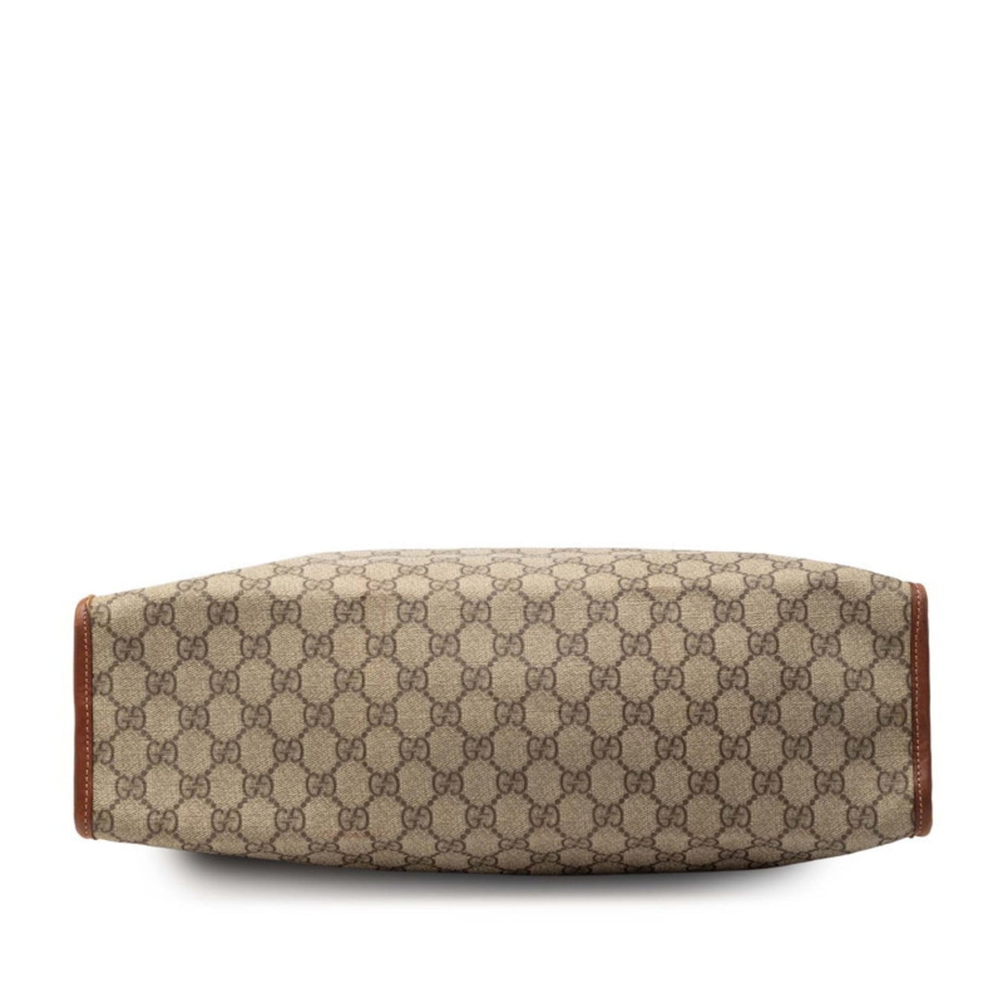 Gucci Beige Brown Gg Supreme Pvc Leather Tote Bag ( )