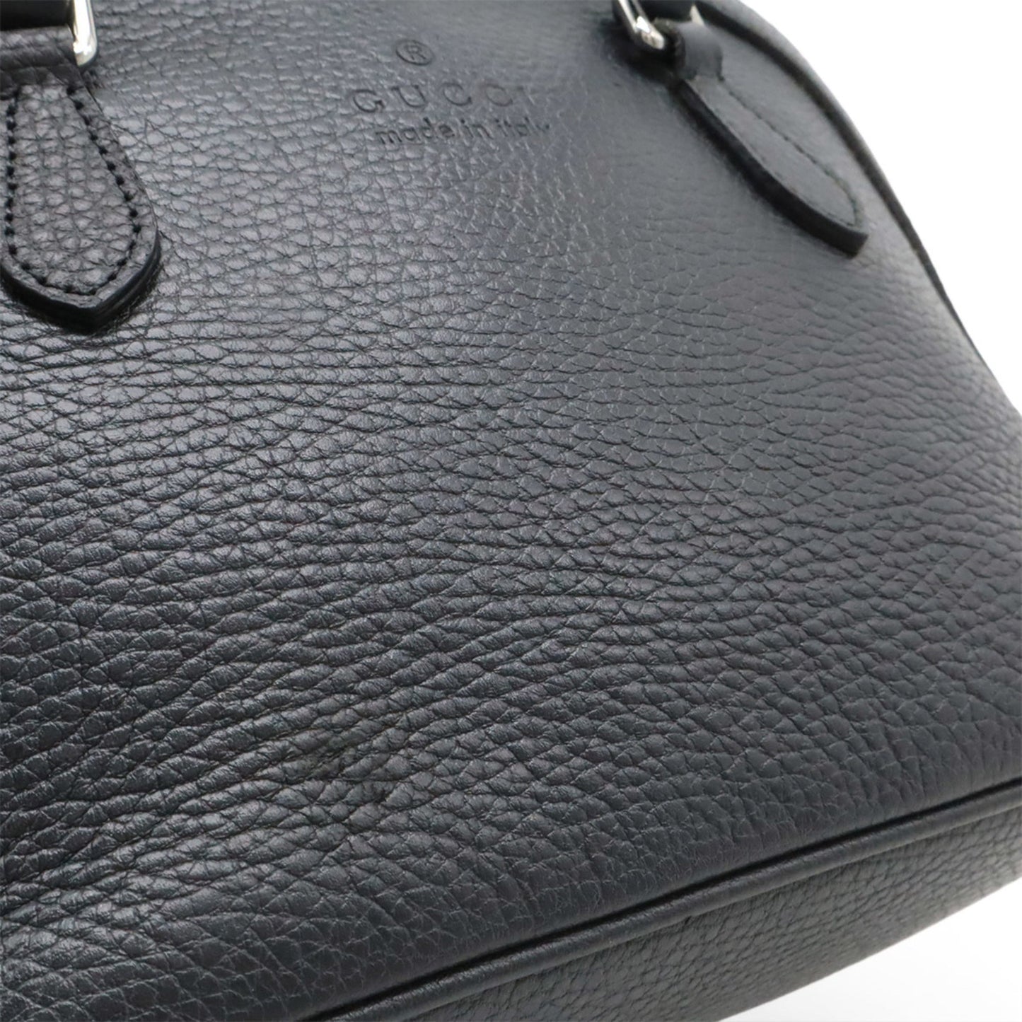 Gucci Black Leather Handbag Shoulder Bag ( )