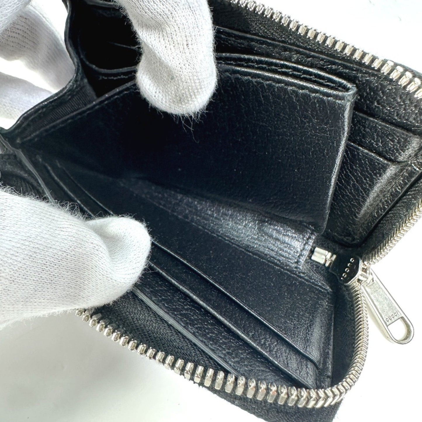 Gucci Black Leather Coin Purse/Coin Case ( )
