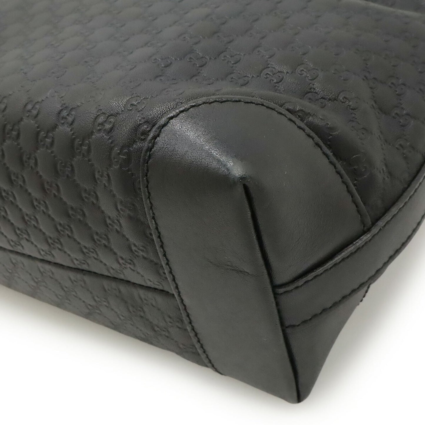 Gucci Black Leather Handbag Tote Bag ( )