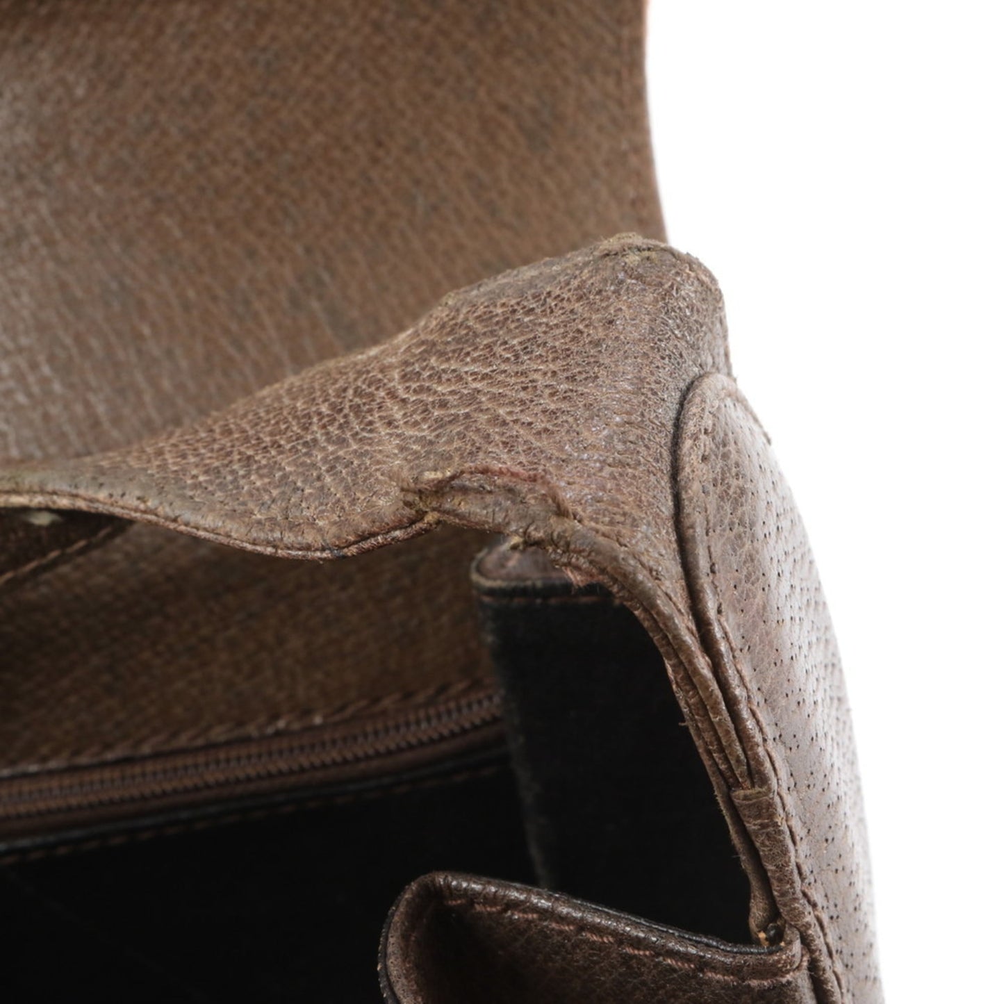 Gucci Brown Leather Shoulder Bag ( )