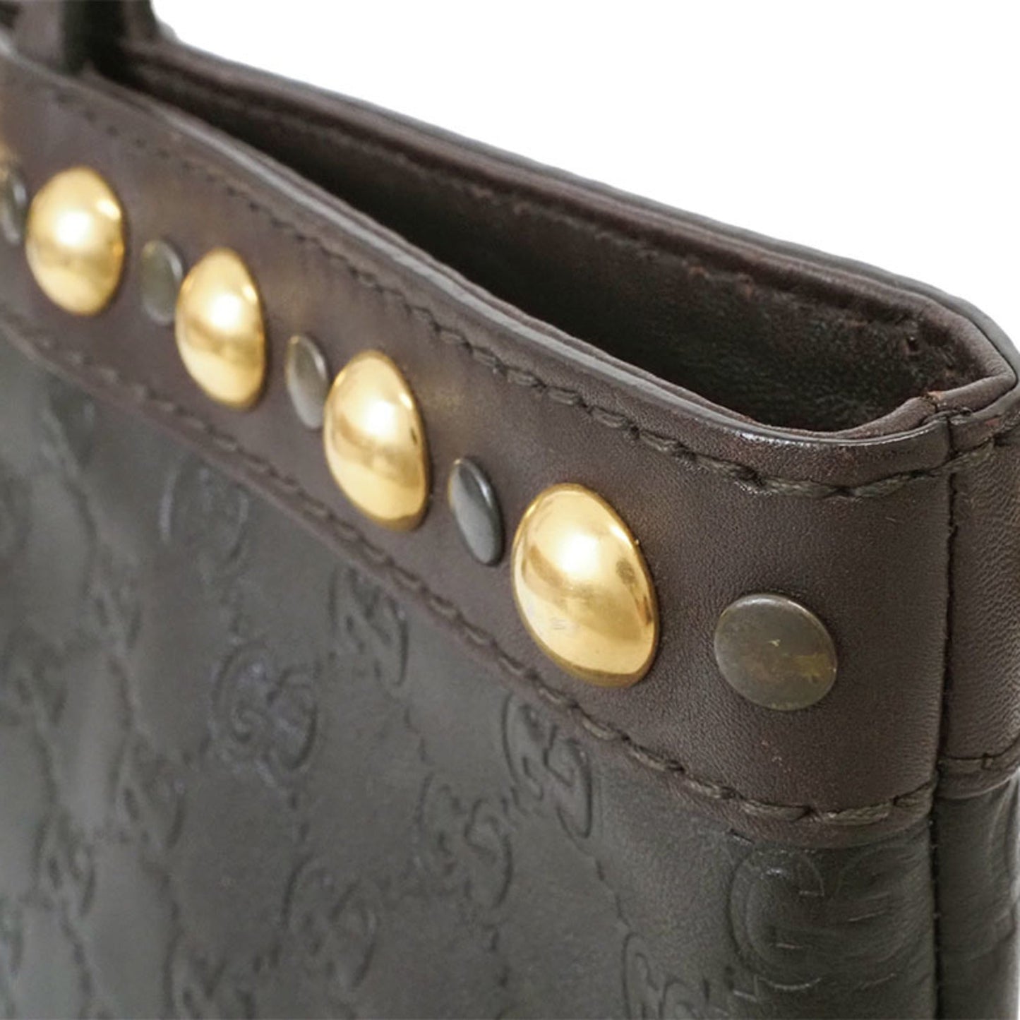 Gucci Guccissima Brown Leather Shoulder Bag Tote Bag ( )