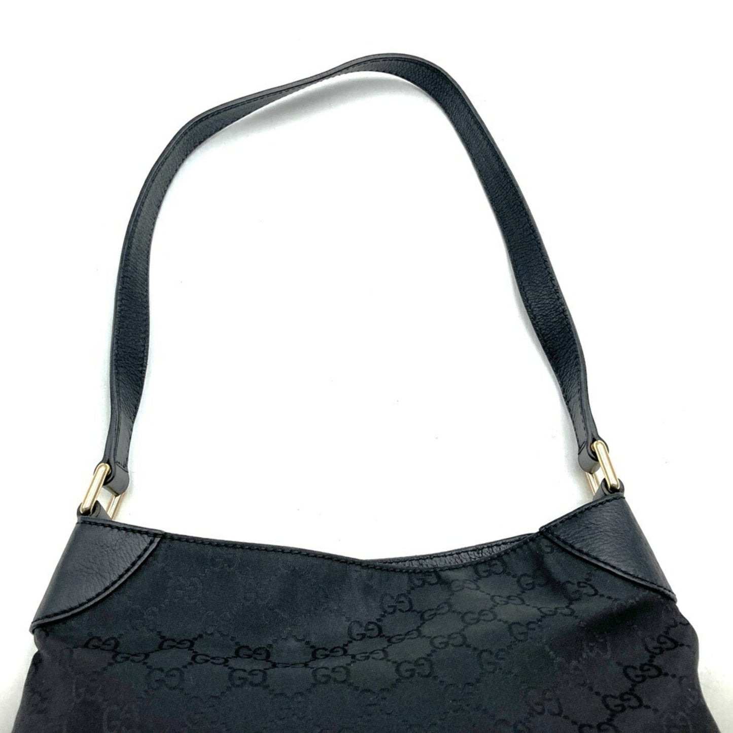 Gucci Black Nylon Leather Shoulder Bag ( )