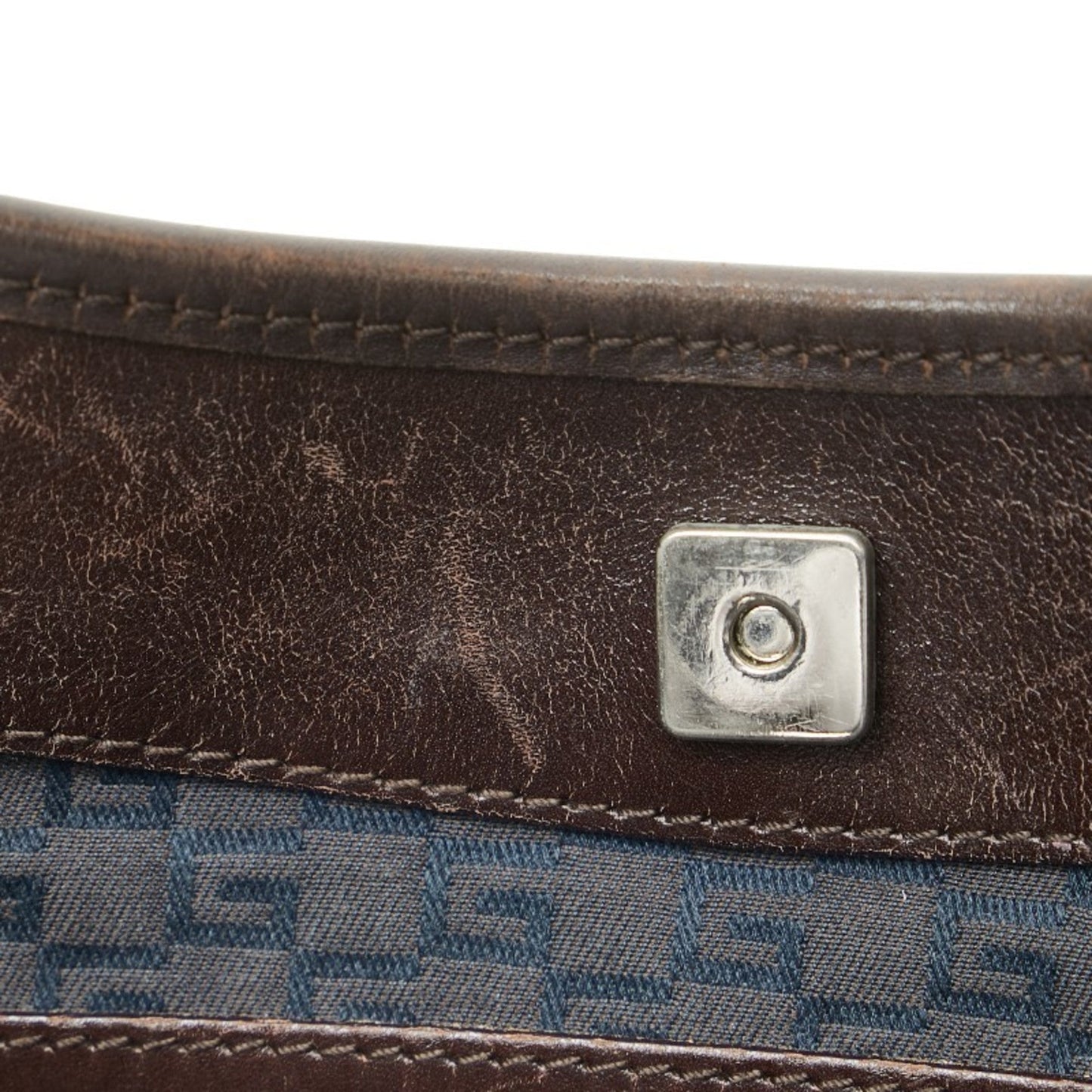 Gucci Beige Brown Canvas Leather Handbag ( )