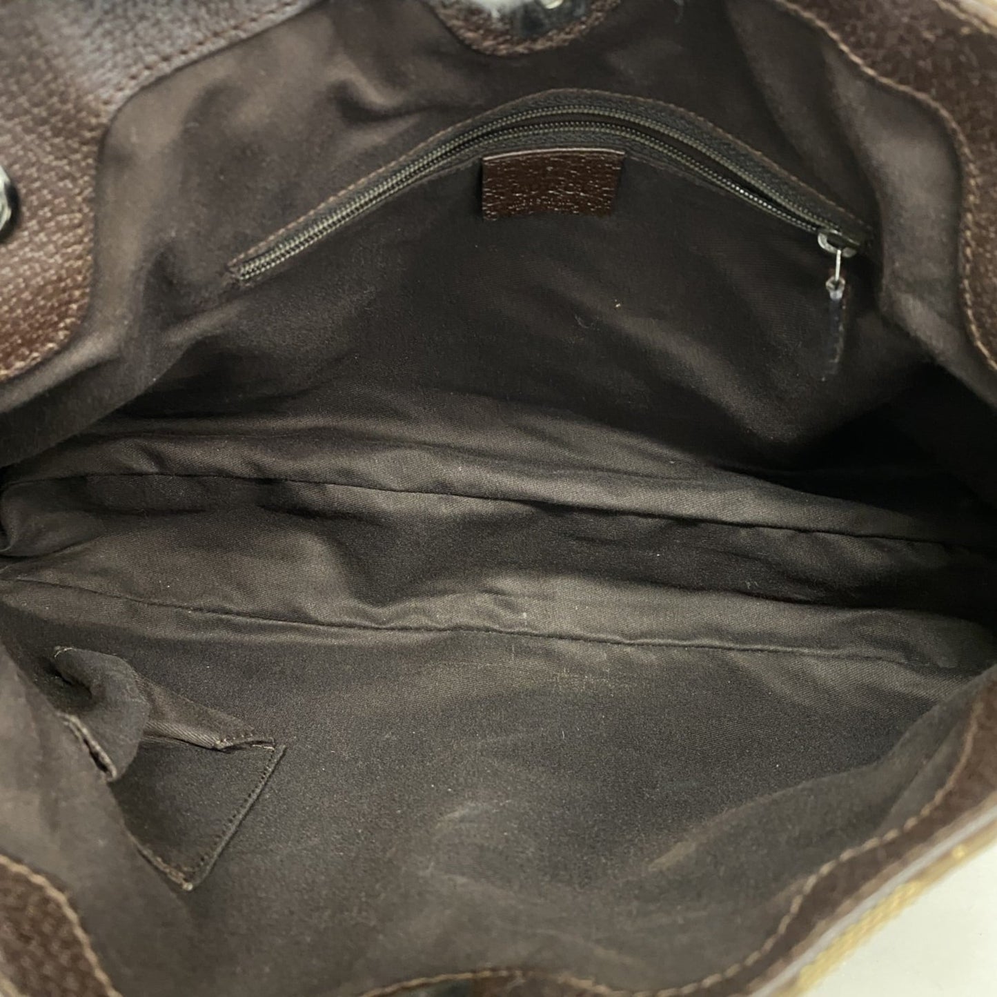 Gucci Brown Canvas Tote Bag ( )