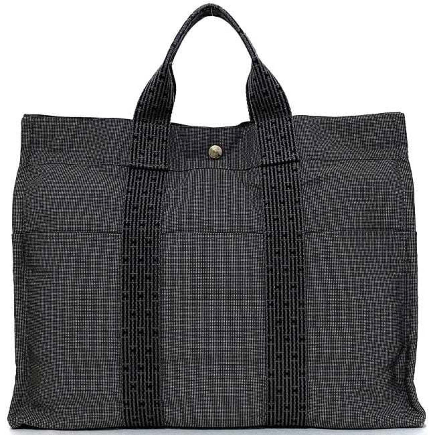 Hermes Her Line Gray Canvas Tote Bag ( )