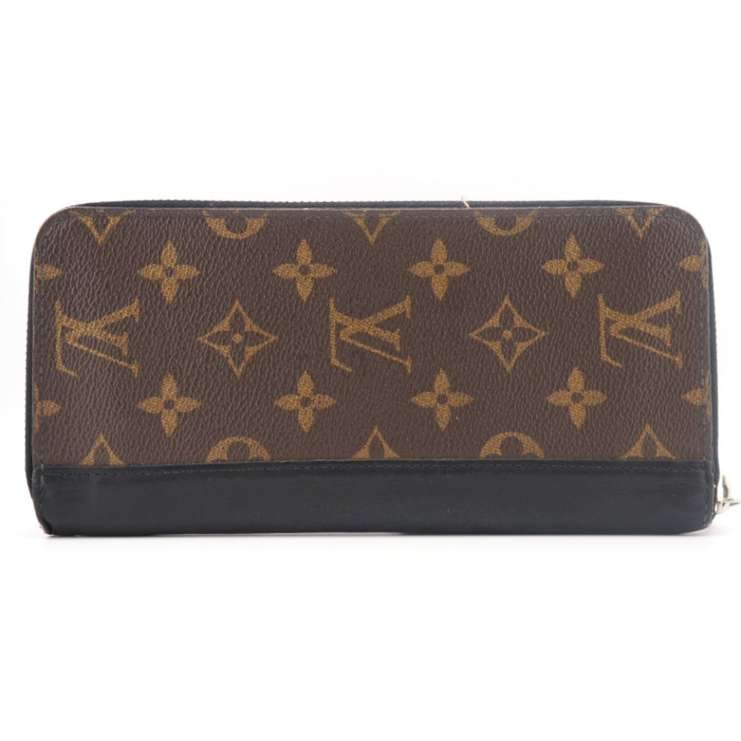 LOUIS VUITTON M60109 Vertical Zippy Wallet Monogram Macassar Long Brown Ladies