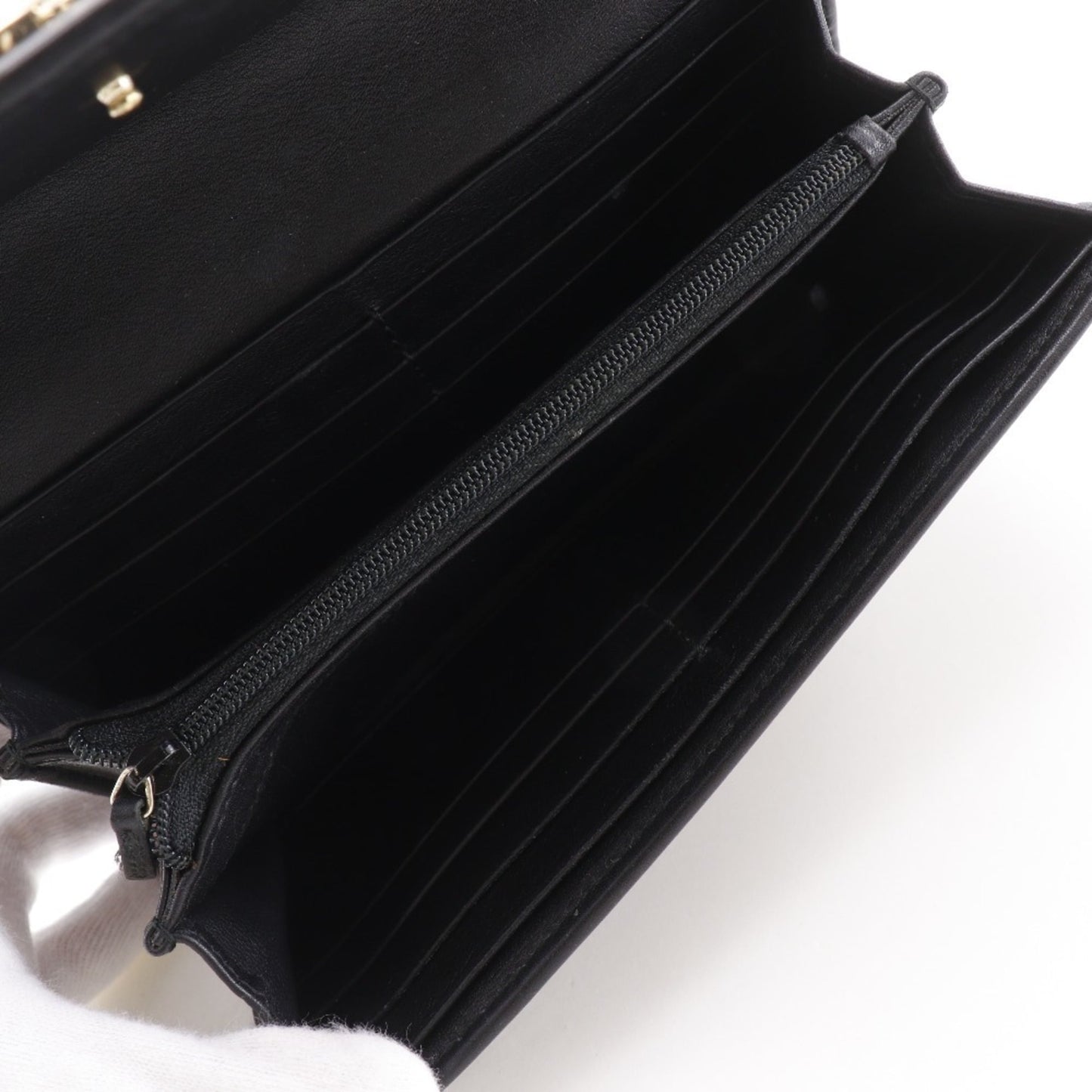 Gucci Black Leather Long Wallet (Bi-Fold) ( )