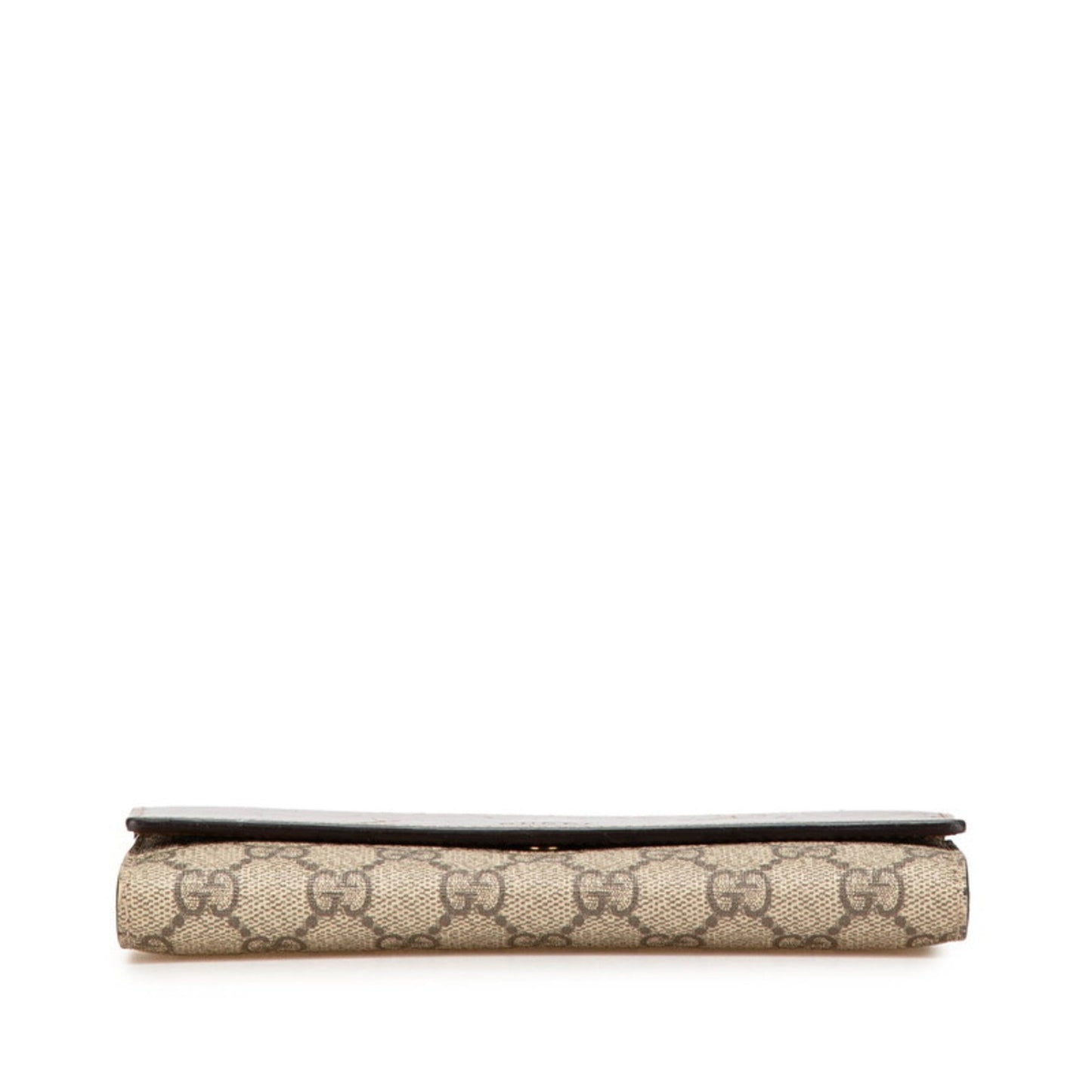 Gucci Beige Brown Pvc Leather Long Wallet (Bi-Fold) ( )