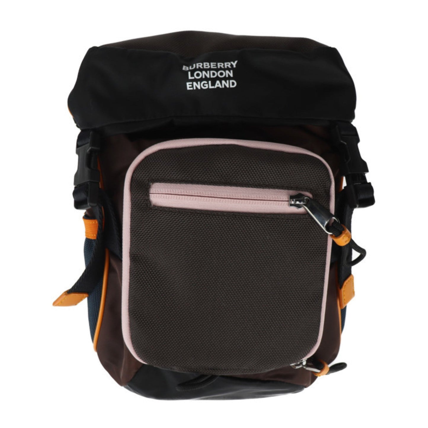 Burberry Black Brown Orange Pink Nylon Pouch Shoulder Bag Sling Bag ( )