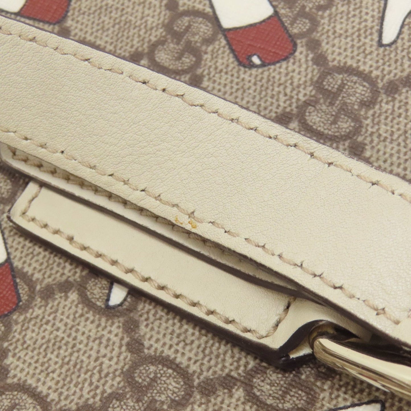 Gucci Brown White Pvc Handbag ( )