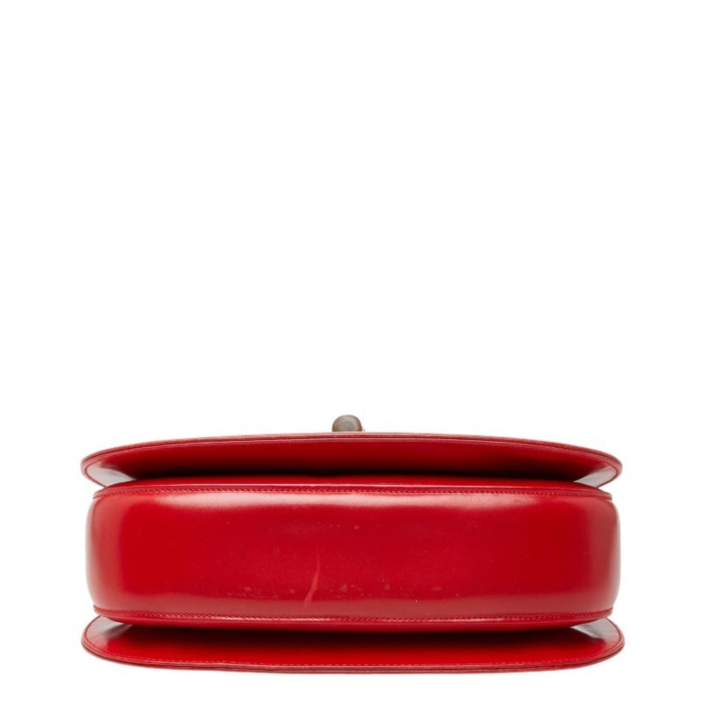 Gucci Bamboo Red Color Leather Handbag Shoulder Bag ( )