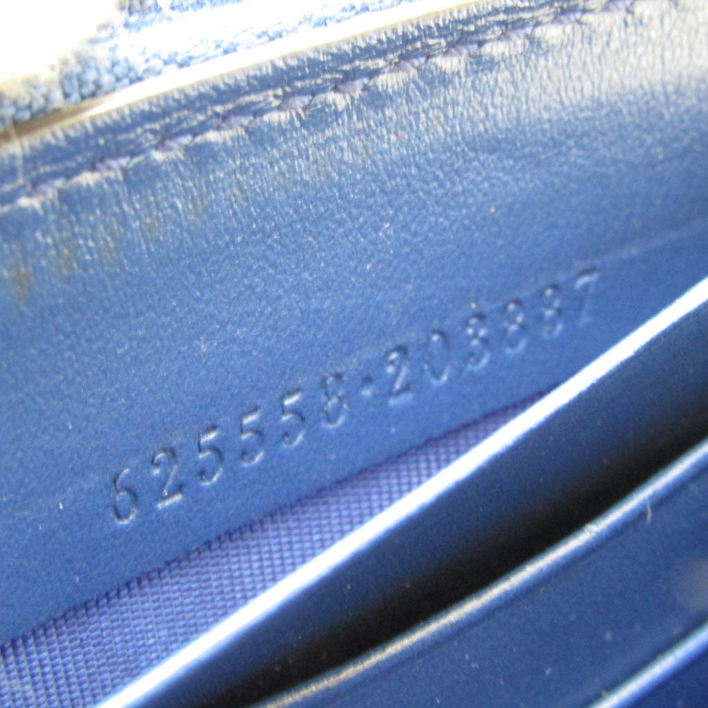 Gucci Navy Leather Long Wallet (Bi-Fold) ( )