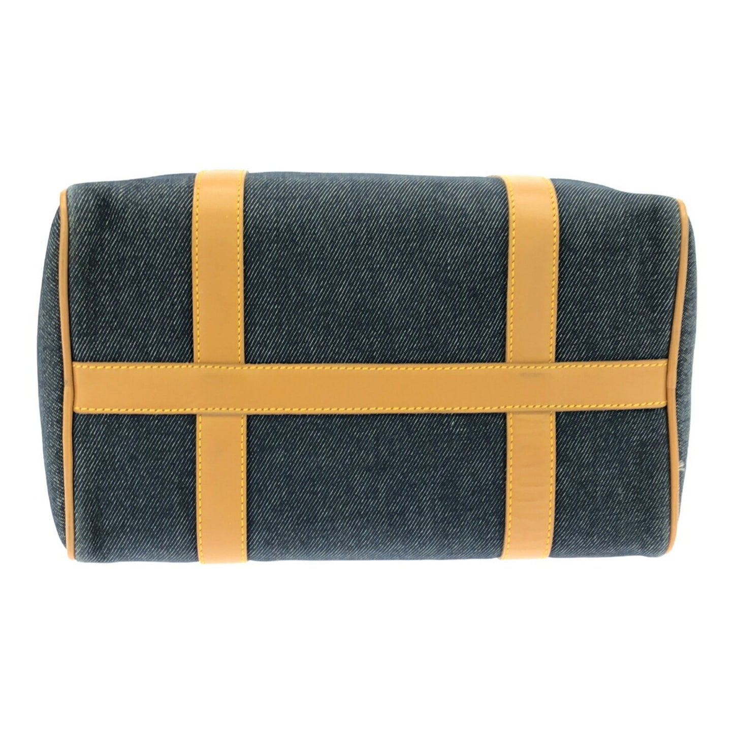 Christian Dior Blue Cotton Leather Boston Bag ()
