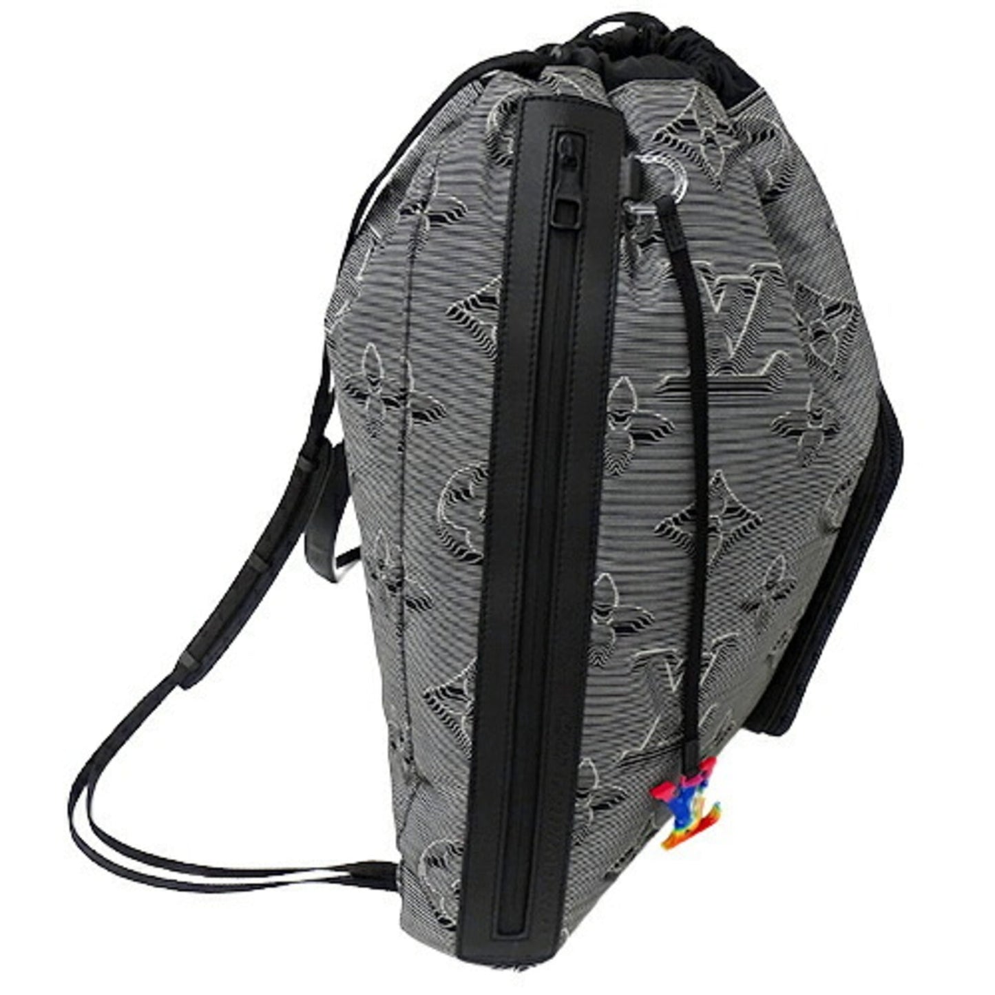 LOUIS VUITTON Bag 2054 Men's Rucksack Drawstring Backpack Black M44940 Knapsack
