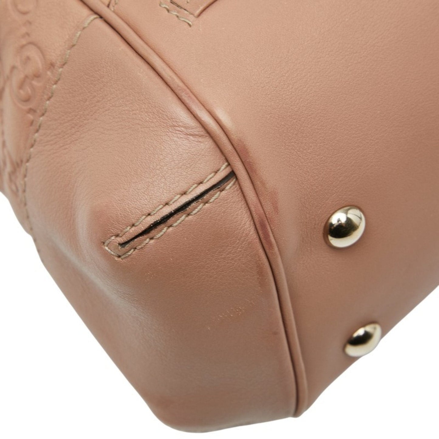 Gucci Pink Beige Leather Handbag Shoulder Bag ( )