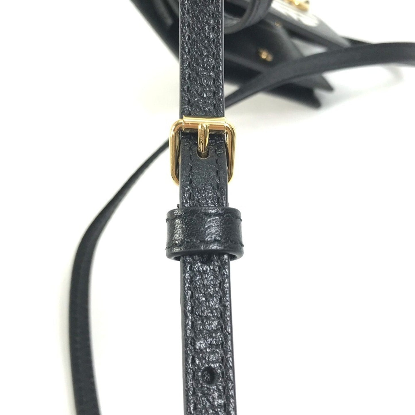 Gucci Black White Leather Chain/Shoulder Wallet ( )