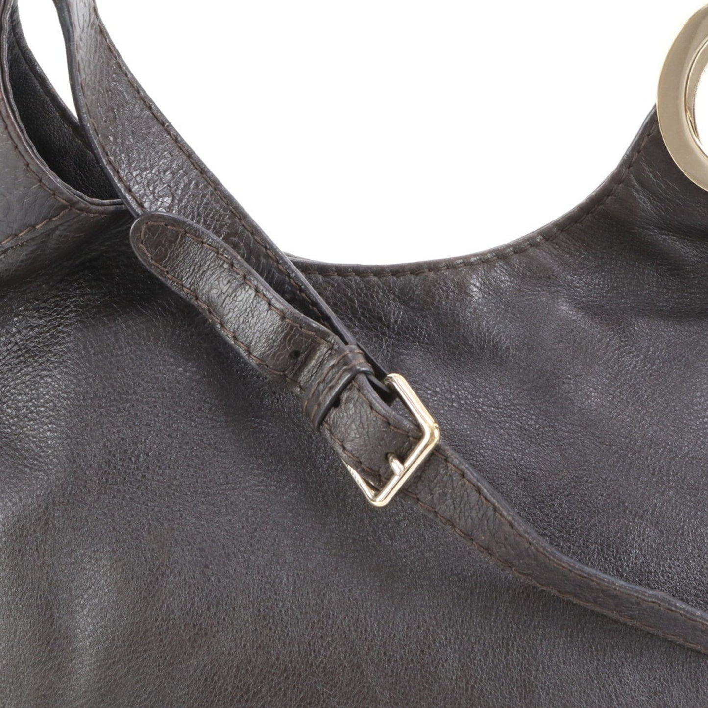 Gucci Brown Leather Shoulder Bag ( )