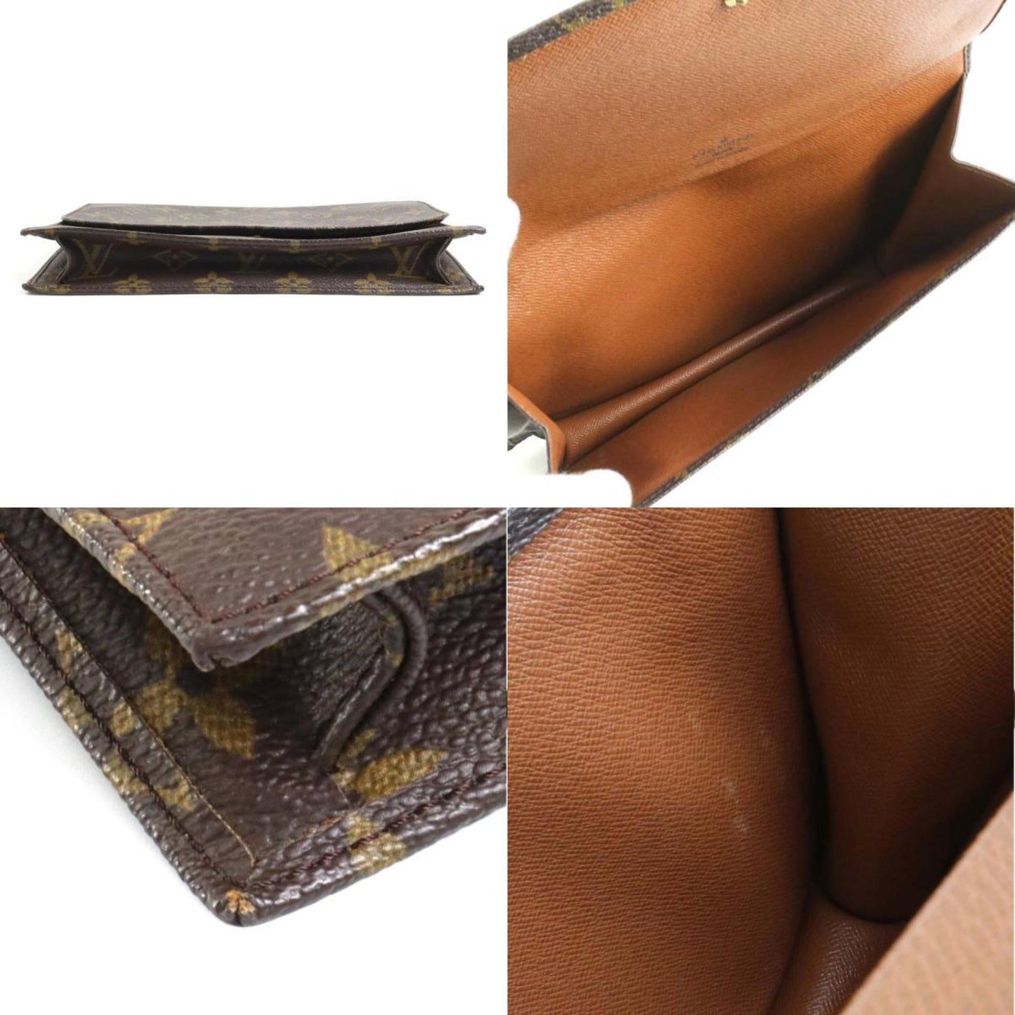 LOUIS VUITTON Clutch Bag Monogram Pochette Lava 23 Canvas Brown Unisex M51940