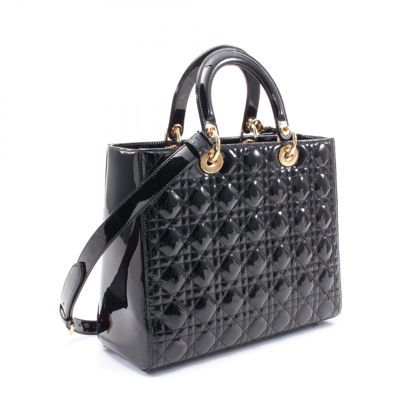 Christian Dior Black Patent Leather Handbag ()