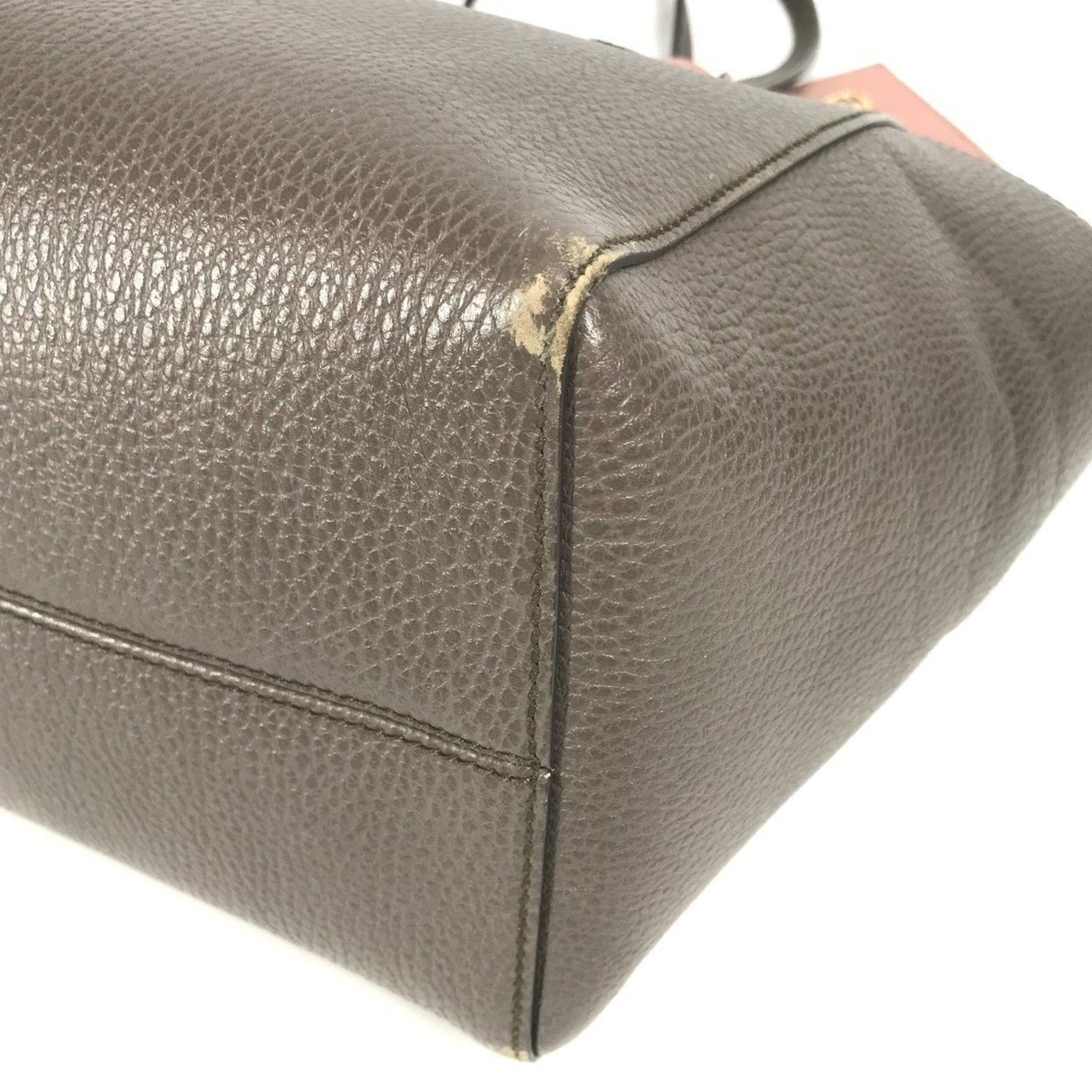 Gucci Gray Pink Leather Shoulder Bag Tote Bag ( )