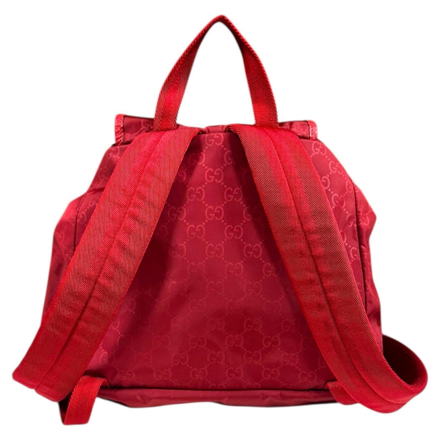 Gucci Red Color Nylon Backpack ( )