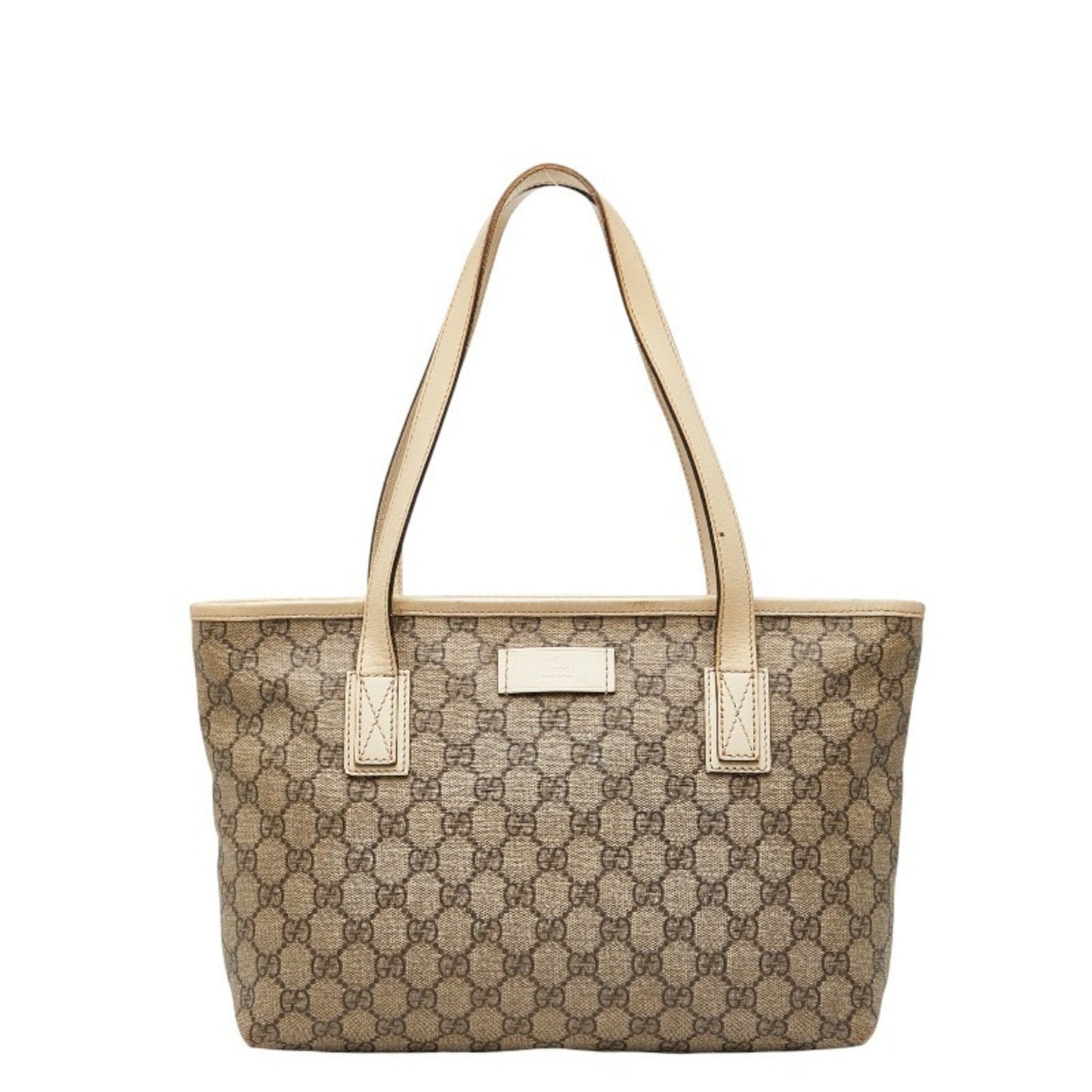 Gucci Beige Ivory Pvc Leather Handbag Tote Bag ( )