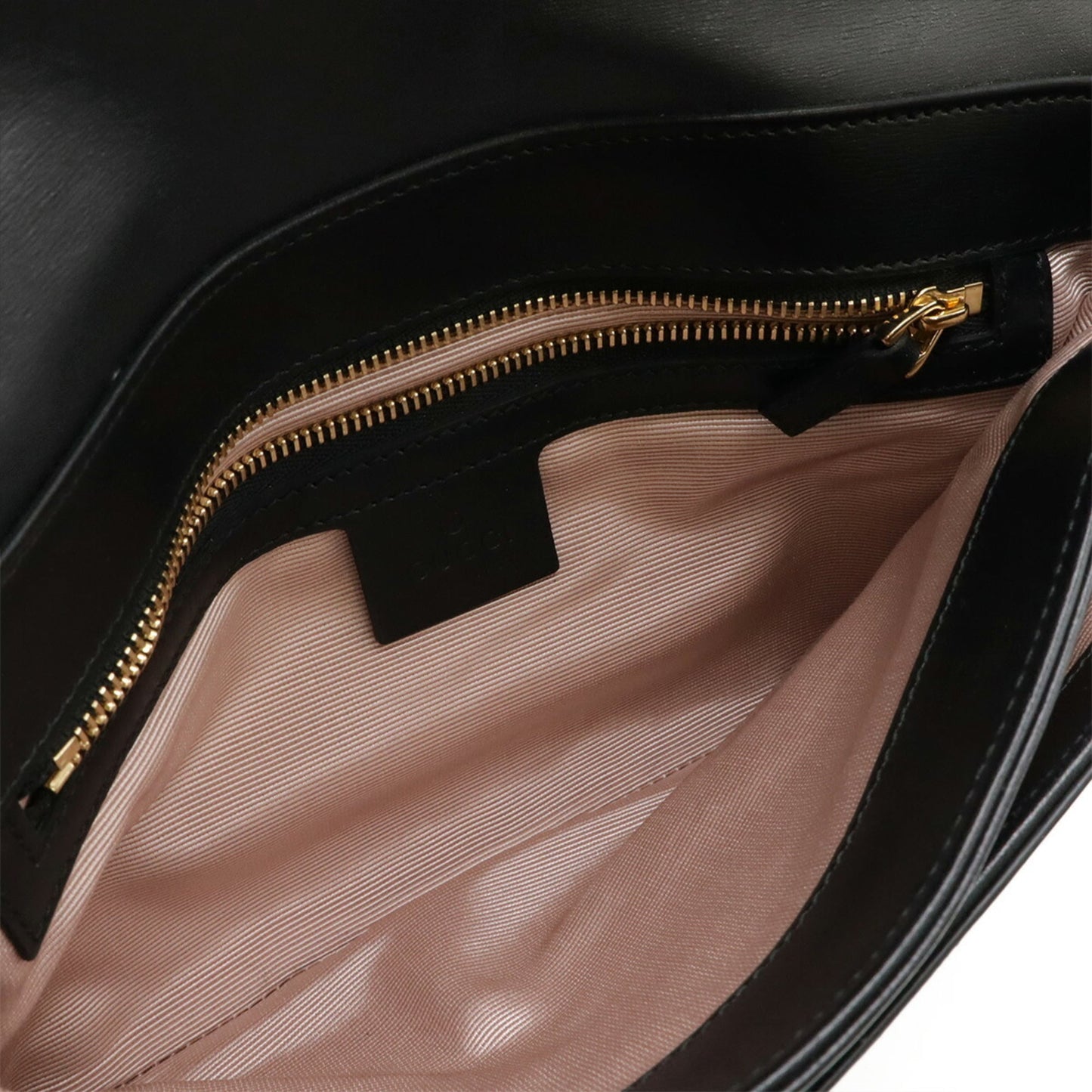 Gucci Gg Marmont Black Leather Pochette Shoulder Bag ( )