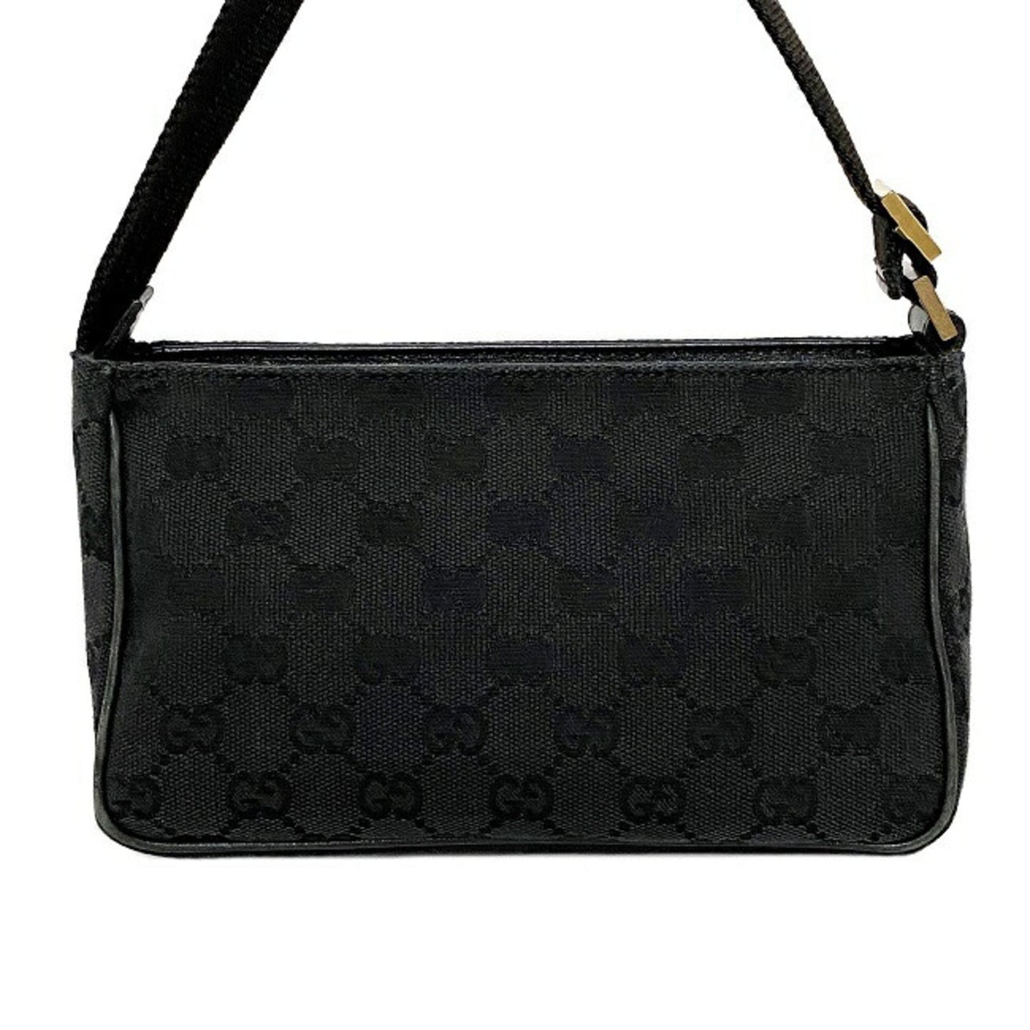 Gucci Black Leather Canvas Handbag Style 5