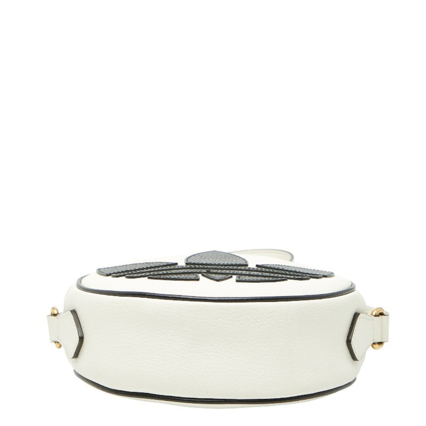 Gucci Black White Leather Shoulder Bag ( )