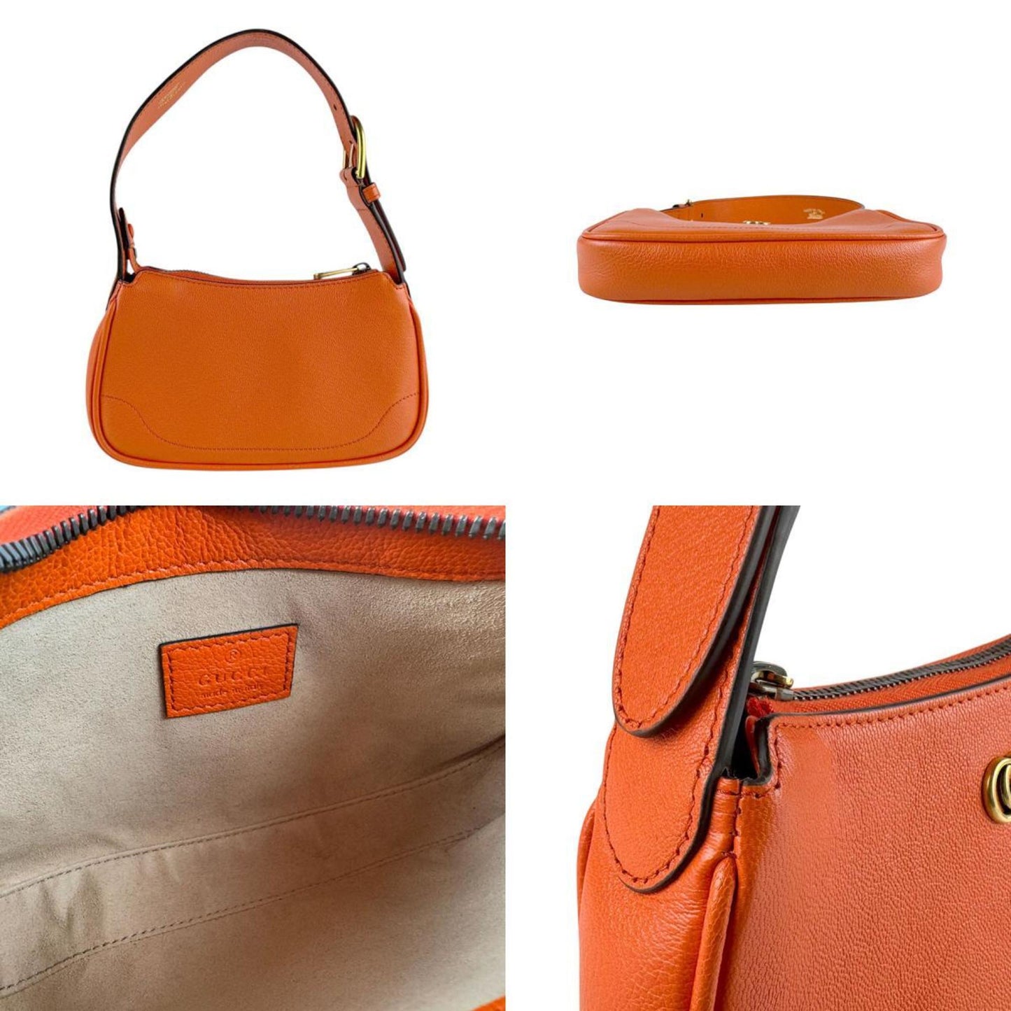 Gucci Orange Leather Handbag ( )