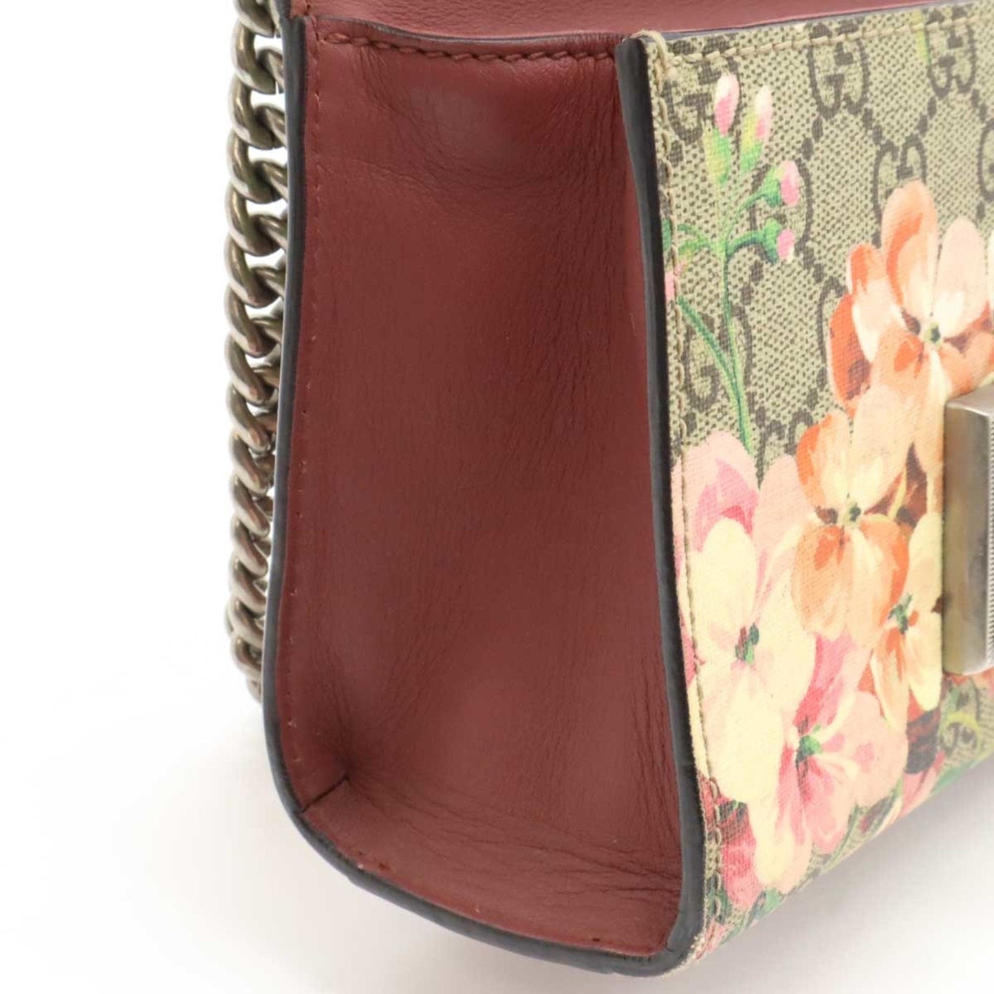 Gucci Gg Blooms Beige Multi-Color Pink Pvc Leather Shoulder Bag ( )