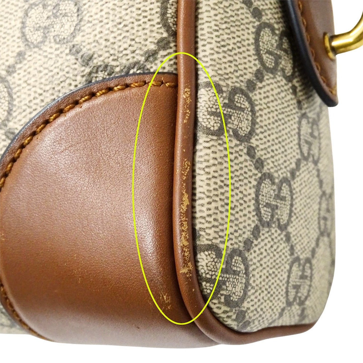 Gucci Beige Brown Gg Supreme Shoulder Bag ( )
