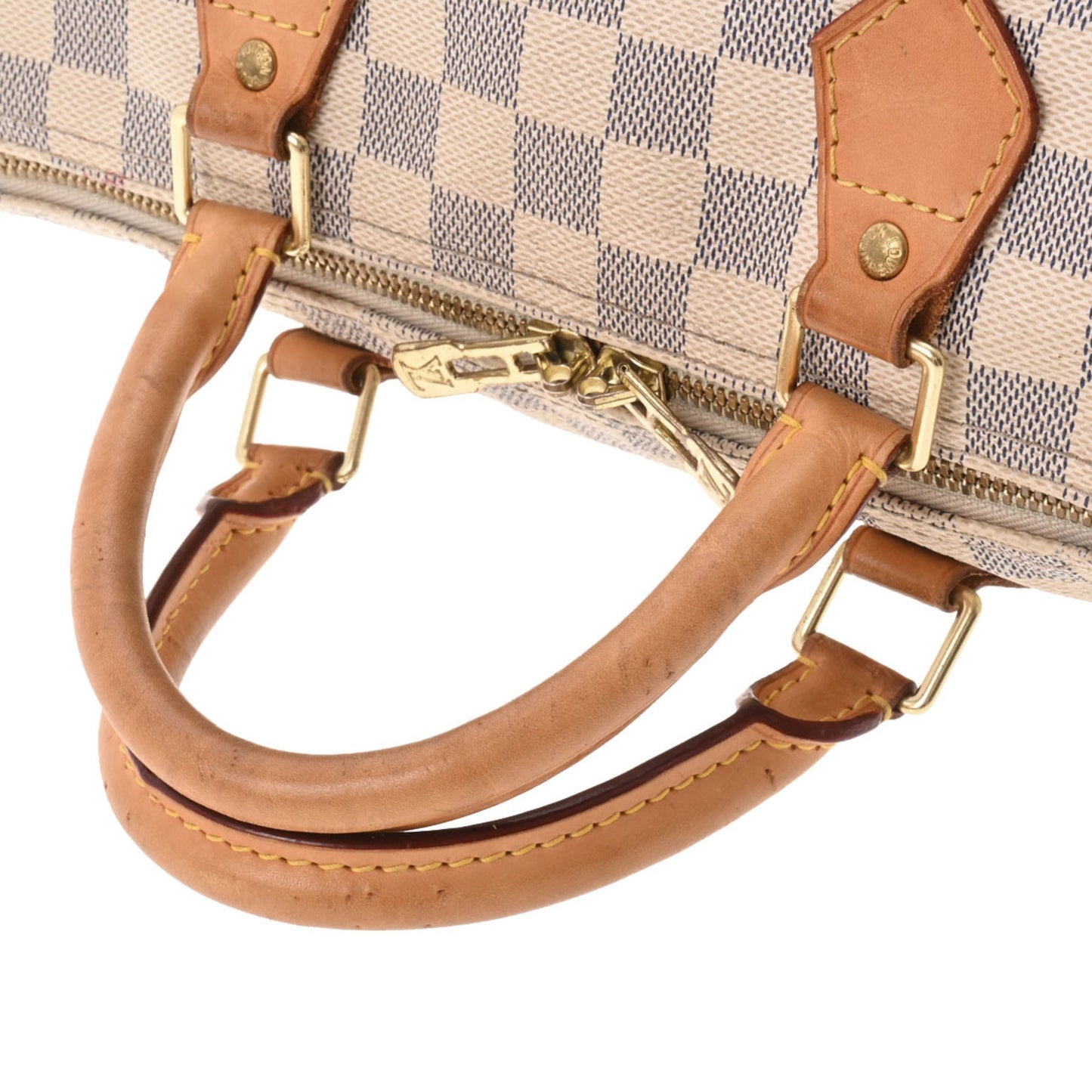 LOUIS VUITTON Damier Azur Speedy Bandouliere 30 Made in USA White N41001 Women's Handbag