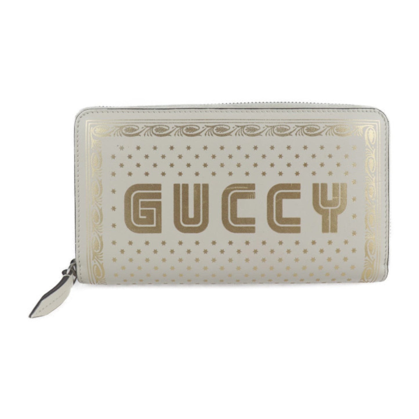 Gucci Gold Ivory Leather Long Wallet (Bi-Fold) ( )