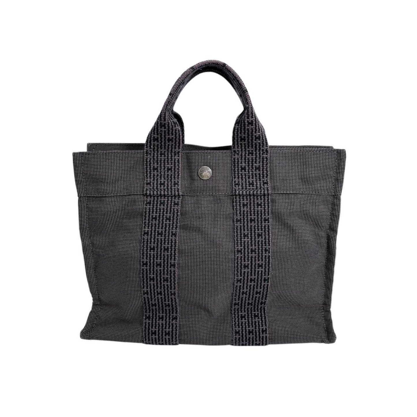 Hermes Her Line Gray Canvas Tote Bag ( )