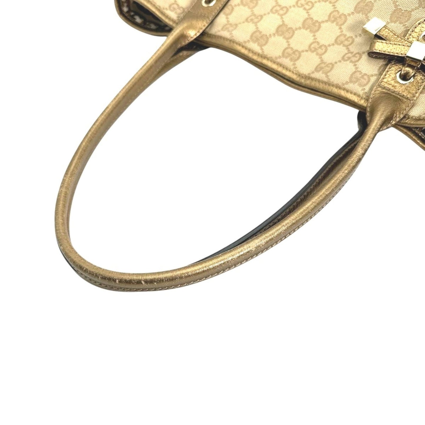 Gucci Beige Gg Canvas Handbag Tote Bag ( )