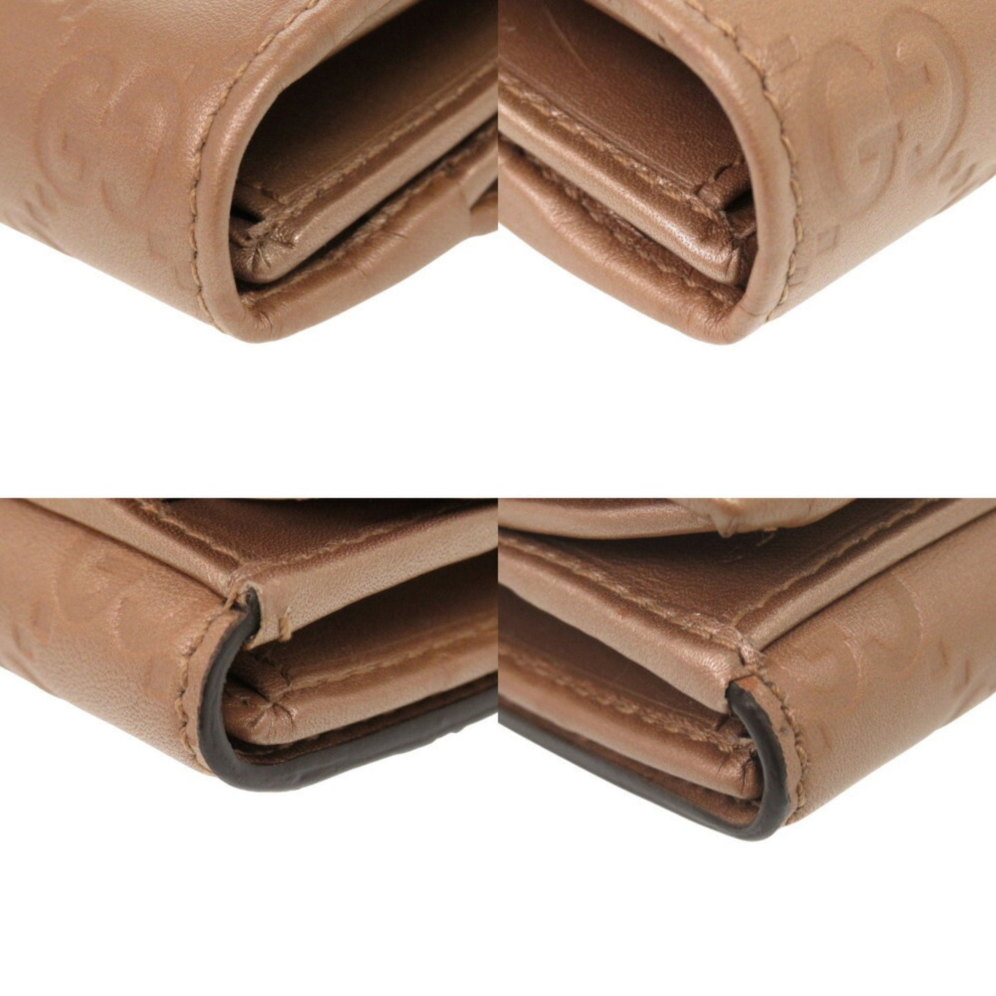 Gucci Guccissima Pink Beige Leather Long Wallet (Bi-Fold) ( )