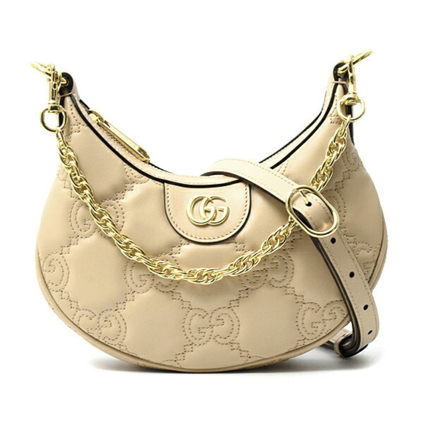 Gucci Beige Leather Handbag Shoulder Bag ( )