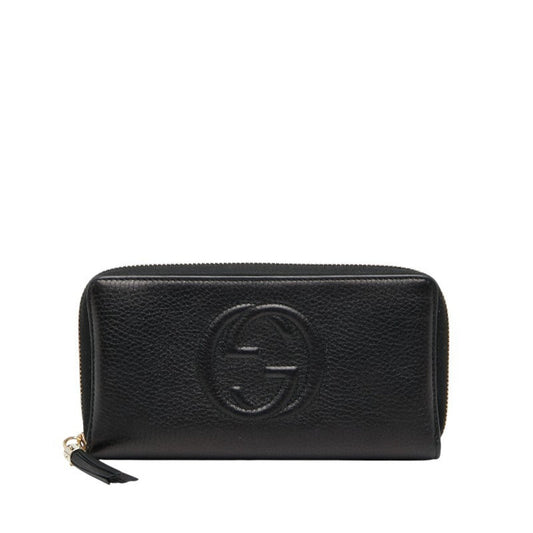 Gucci Navy Leather Long Wallet (Bi-Fold) ( )