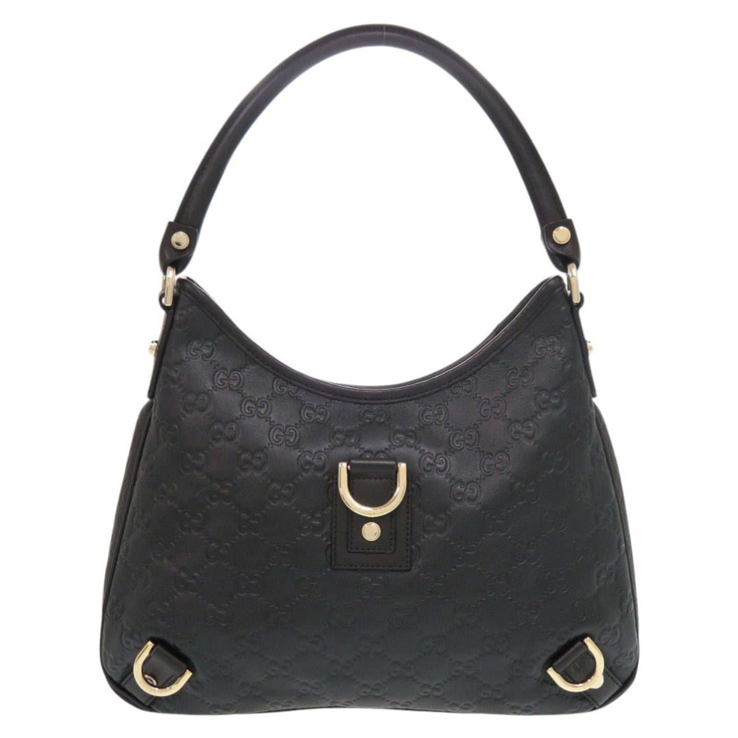 Gucci Black Leather Handbag Shoulder Bag ( )
