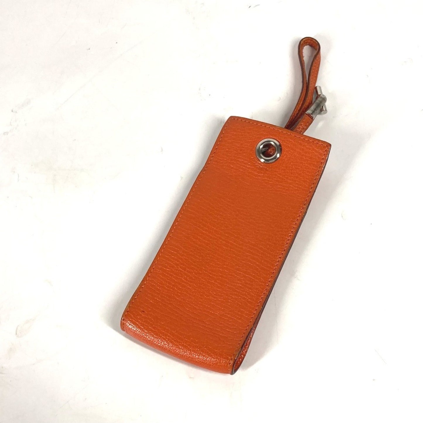 Hermes Orange Leather Pouch ( )