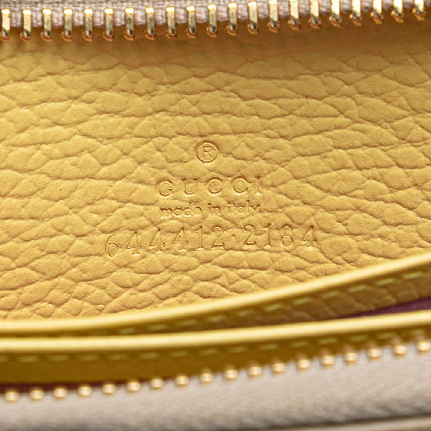 Gucci Gold Beige Leather Coin Purse/Coin Case ( )