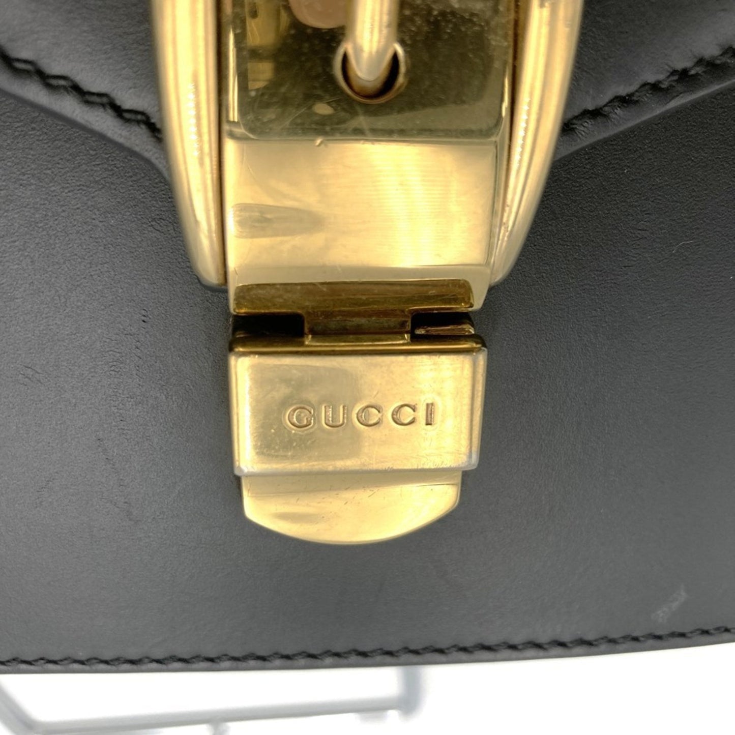 Gucci Sherry Line Black Leather Shoulder Bag ( )