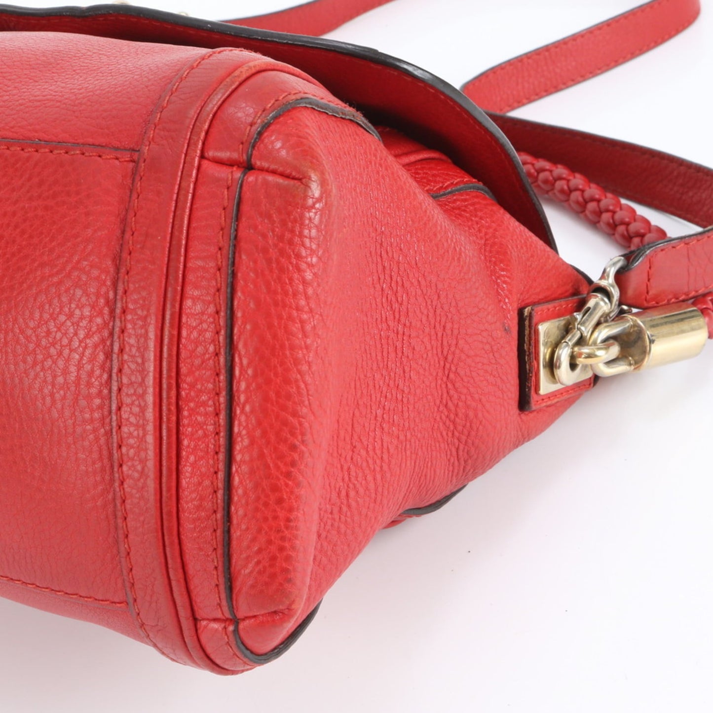 Gucci Red Color Leather Shoulder Bag ( )