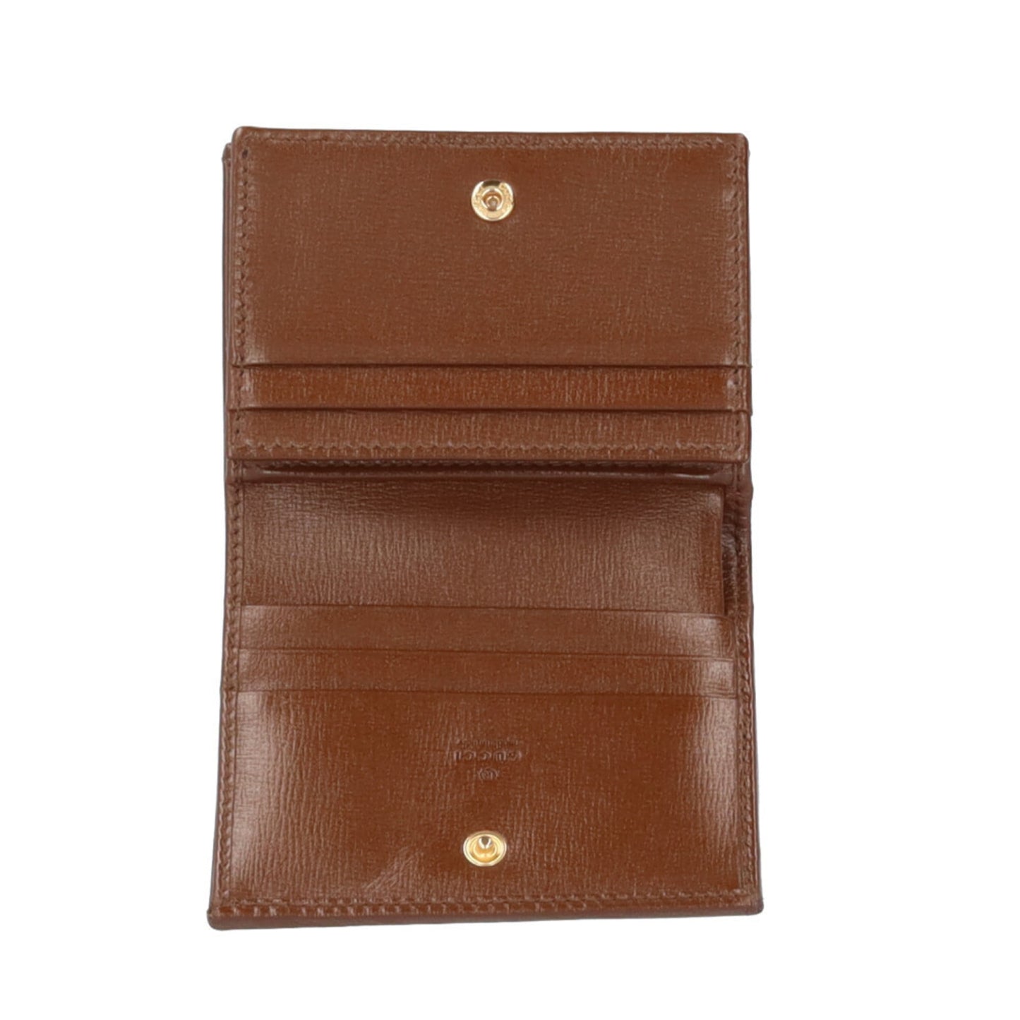 Gucci Beige Brown Gg Supreme Leather Wallet (Bi-Fold) ( )