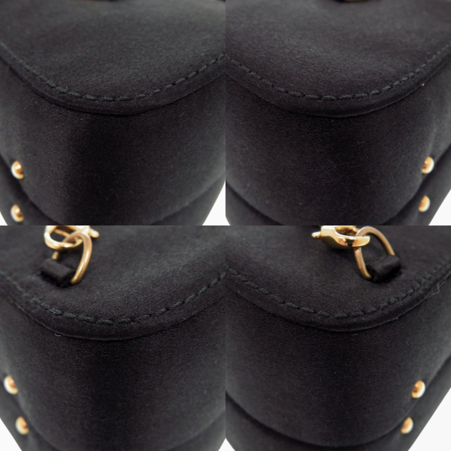 Gucci Black Satin Rhinestone Backpack ( )