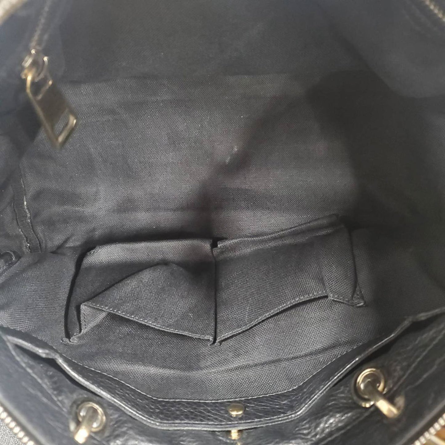 Gucci Black Leather Handbag Shoulder Bag ( )