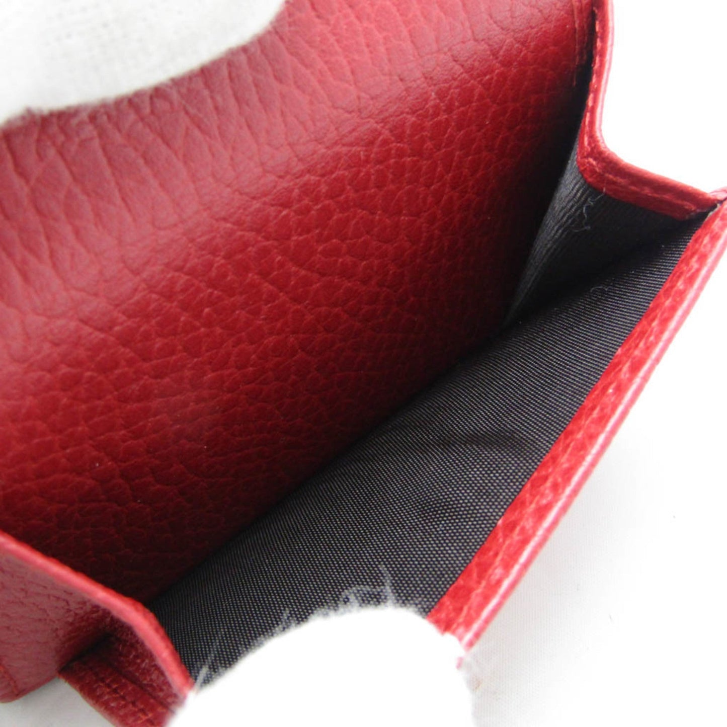 Gucci Red Color Leather Wallet (Tri-Fold) ( )
